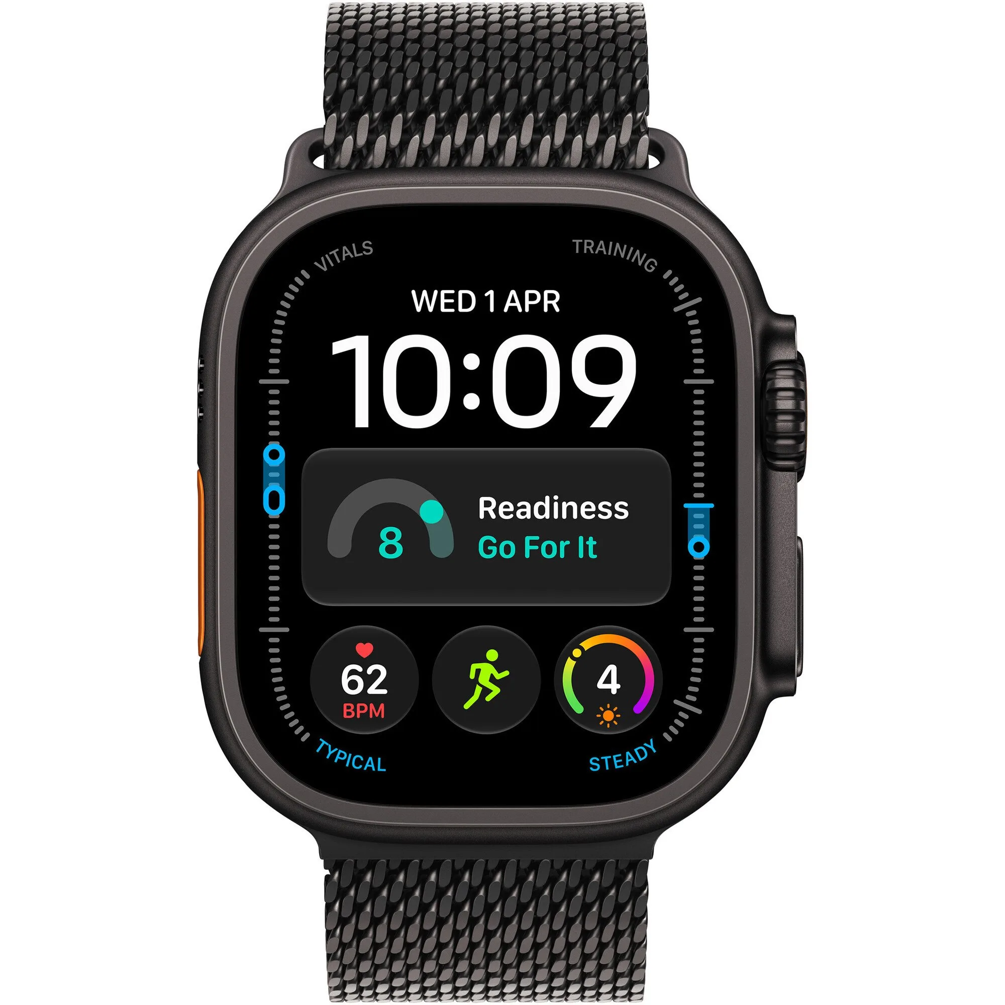 Apple Watch Ultra 4, GPS + Cellular, Корпус Black Titanium 49 мм, Black Titanium Milanese Loop - S - iEM.BG 1
