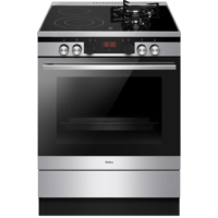 Готварска печка AMICA 6226MCE3.45EEZPTSD(XX), 2 газови и 2 керамични котлона, фурна 77 л, 11 функции, INOX