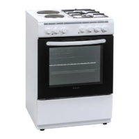 Готварска печка Finlux FXC 622M, ток/газ, 2 газови и 2 електрически котлона, 65 l, клас A, бяла