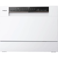 Съдомиялна машина Finlux WQP6 WHITE, 6 комплекта, клас F, LED дисплей, настолна, бяла