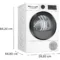 Сушилня с термопомпа Bosch WQG24501BY – 9 кг, енергиен клас D, Бял цвят, тиха и ефективна работа