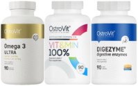 OSTROVIT General Health Stack – Omega 3, Multivitamin и Digestive Enzymes в един комплект